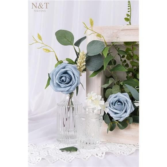 Artificial Flowers 25pcs Foam Roses Fake Flowers DIY Wedding Party Cake Decor - Picture 3 of 5